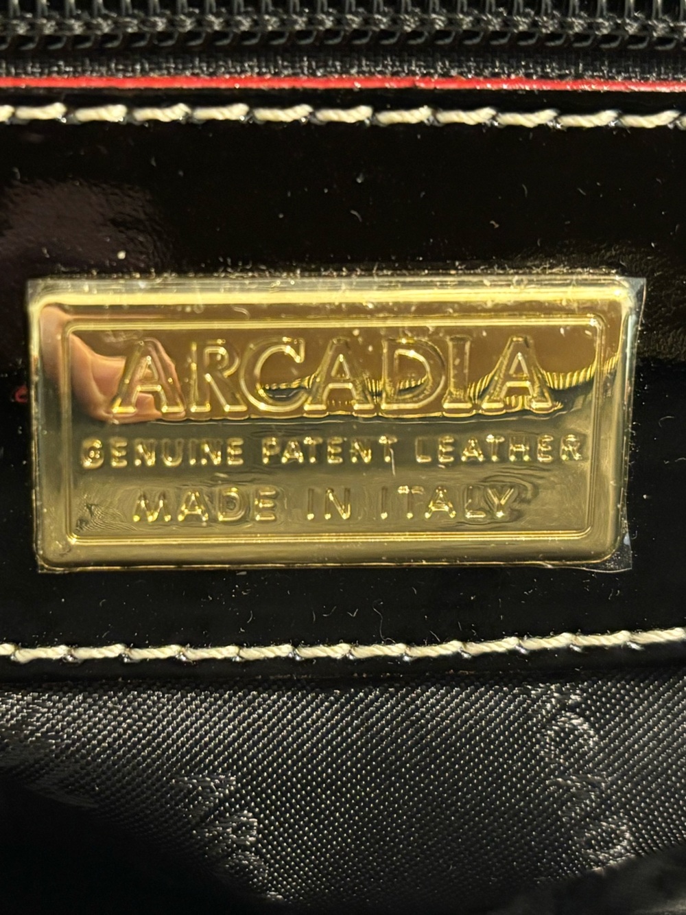 Arcadia Patent Leather Snakeskin Trim Satchel - Picture 6 of 14